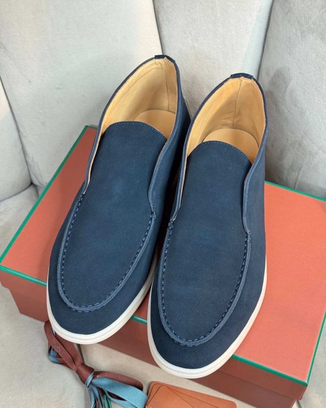 Лоферы Loro Piana Navy Blue — изображение 2