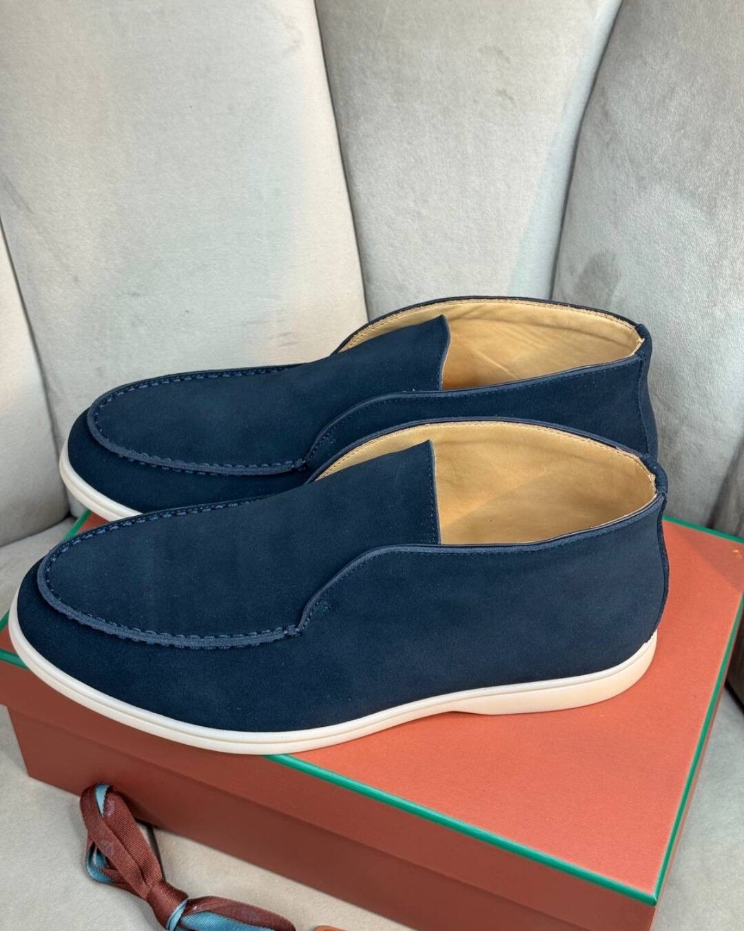 Лоферы Loro Piana Navy Blue — изображение 3