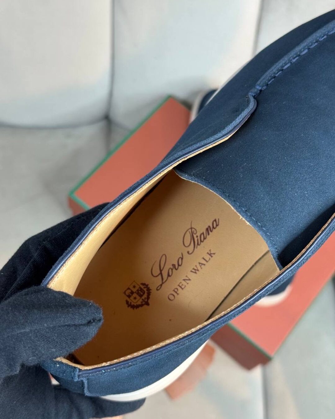 Лоферы Loro Piana Navy Blue — изображение 5