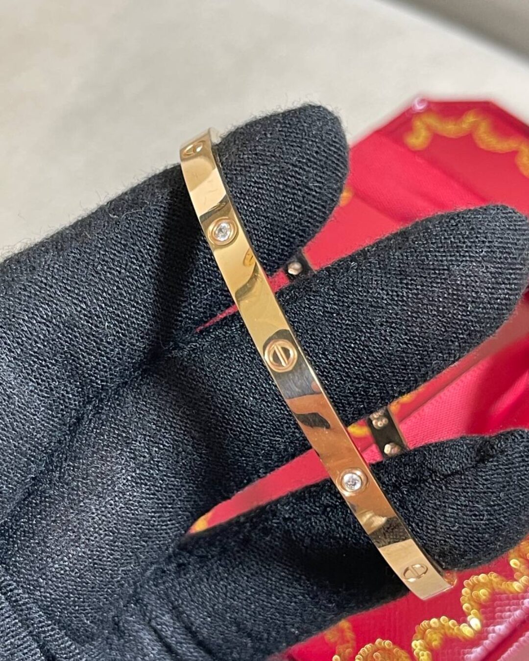 Браслет Cartier Love (тонкий)(камни) — изображение 2