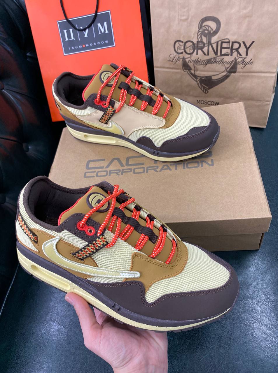 Кроссовки Nike Air Max x Travis Scott  Barogue Brown — фото 2