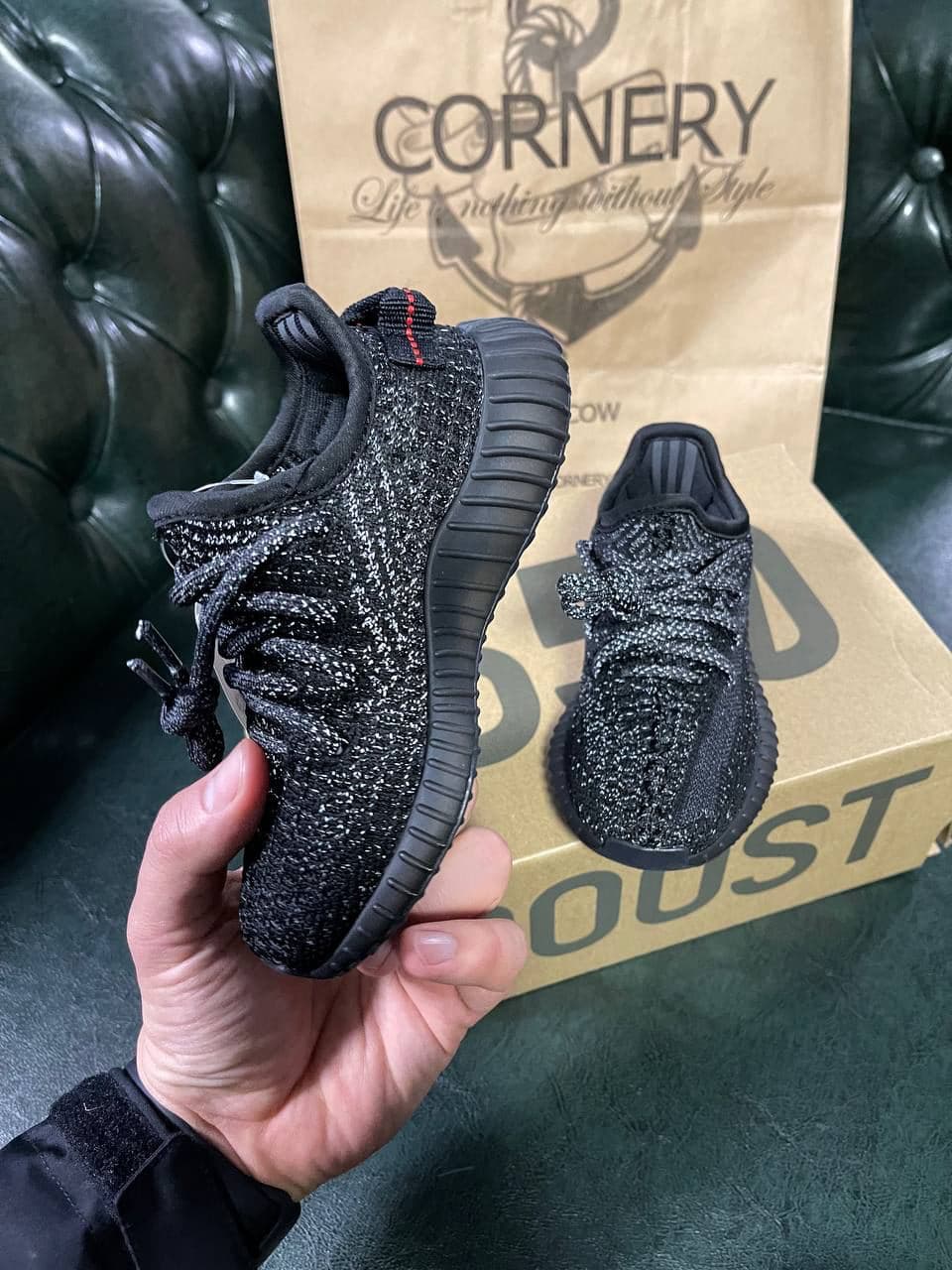 Yeezy 350 Kids "Black Reflective"