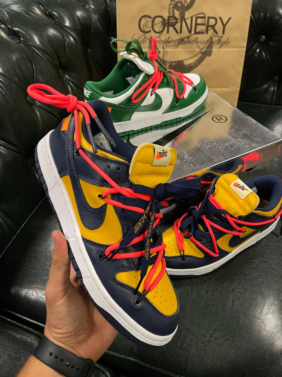 Кеды Nike Dunk Low Off-White – University Gold — фото 2