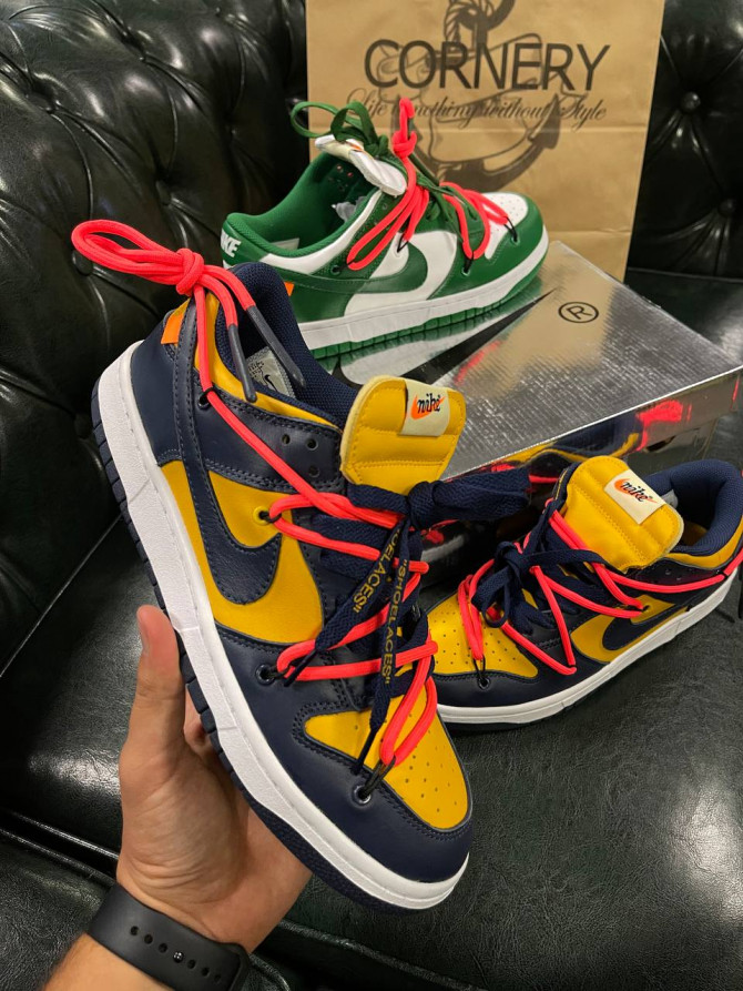 Кеды Nike Dunk Low Off-White – University Gold — изображение 2