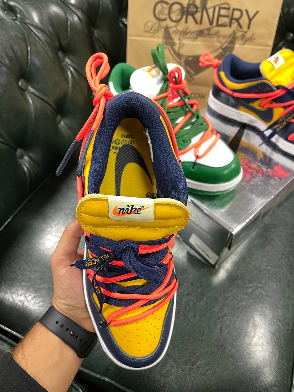 Кеды Nike Dunk Low Off-White – University Gold — фото 4