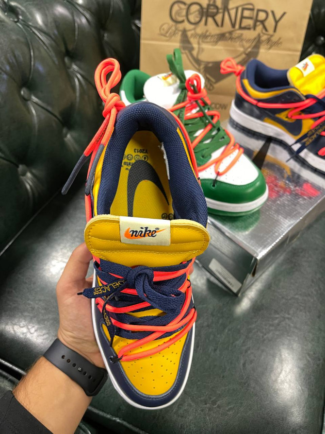 Кеды Nike Dunk Low Off-White – University Gold — изображение 4