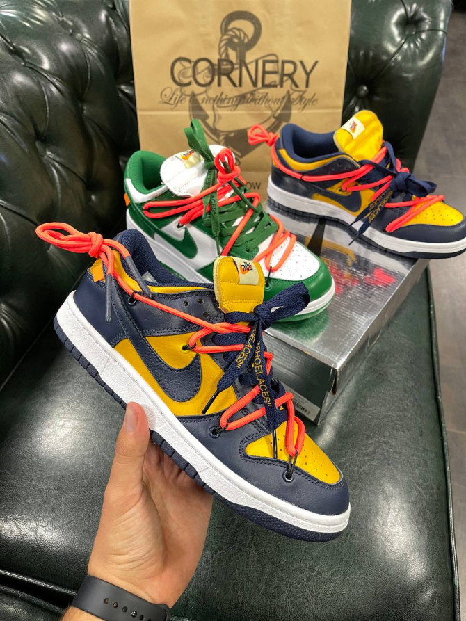 Кеды Nike Dunk Low Off-White – University Gold — изображение 5