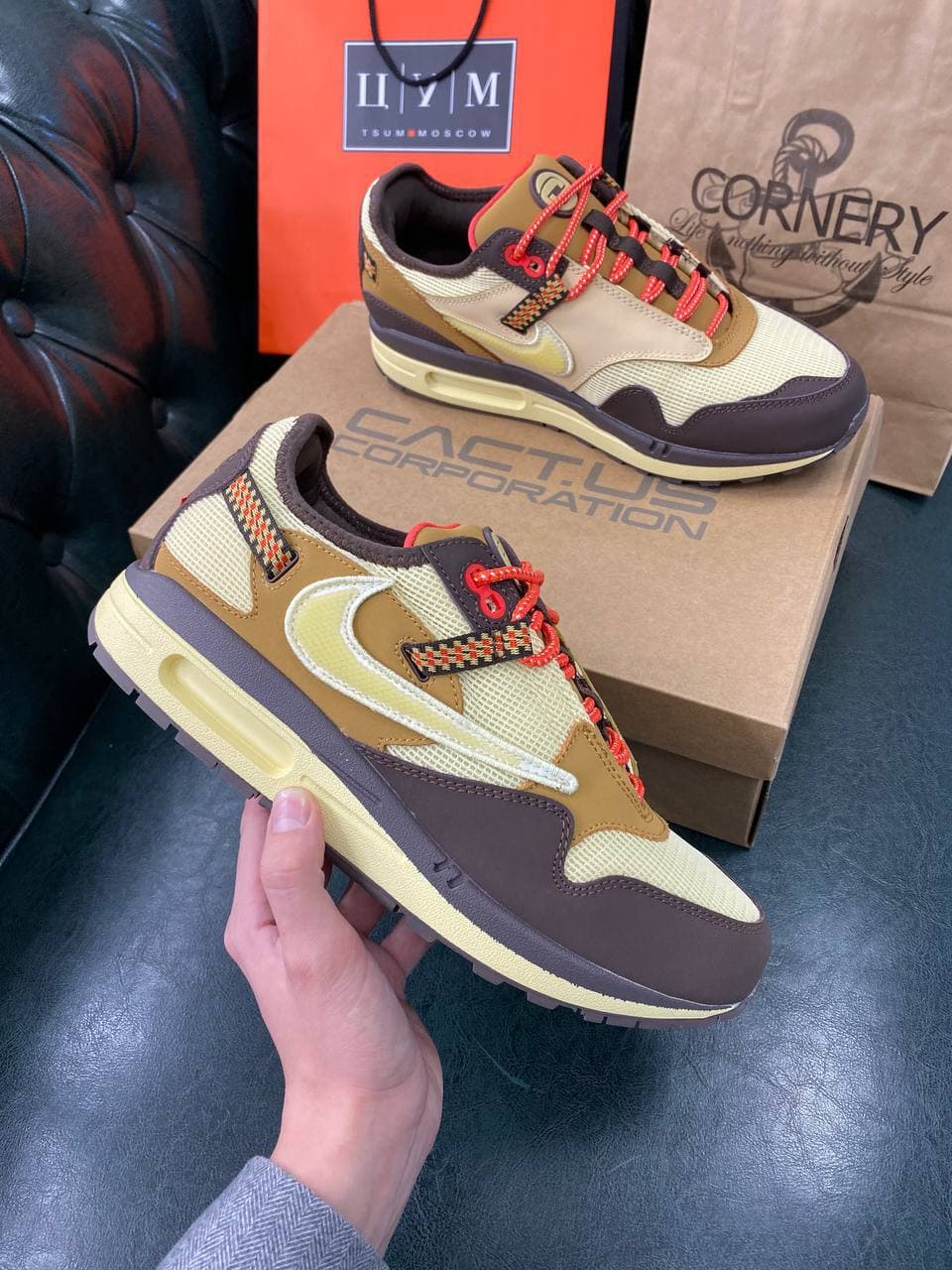 Кроссовки Nike Air Max x Travis Scott  Barogue Brown — фото 3