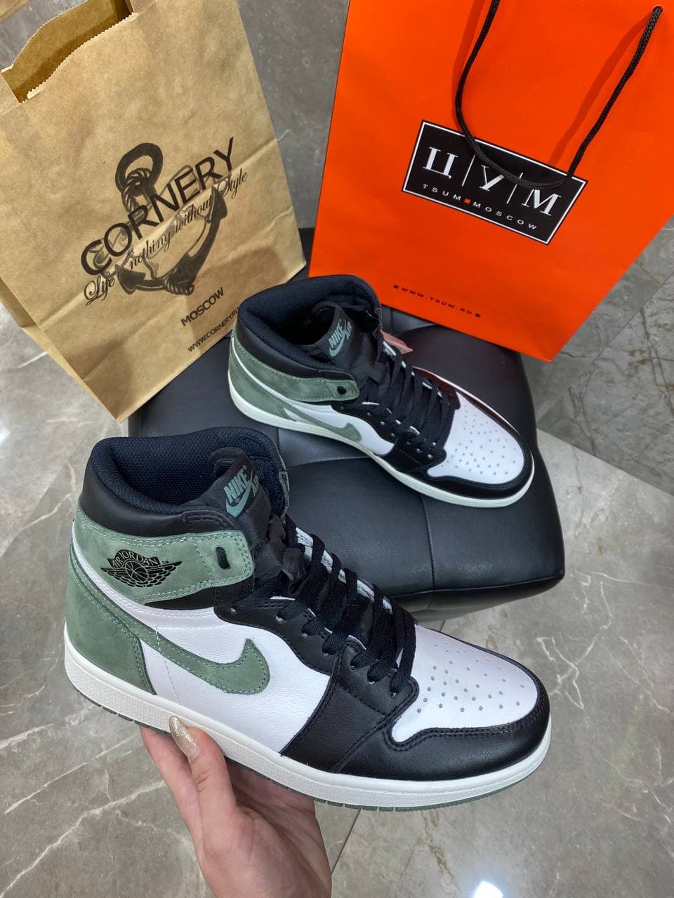 Кроссовки Jordan 1 Retro High Clay Green — фото 7