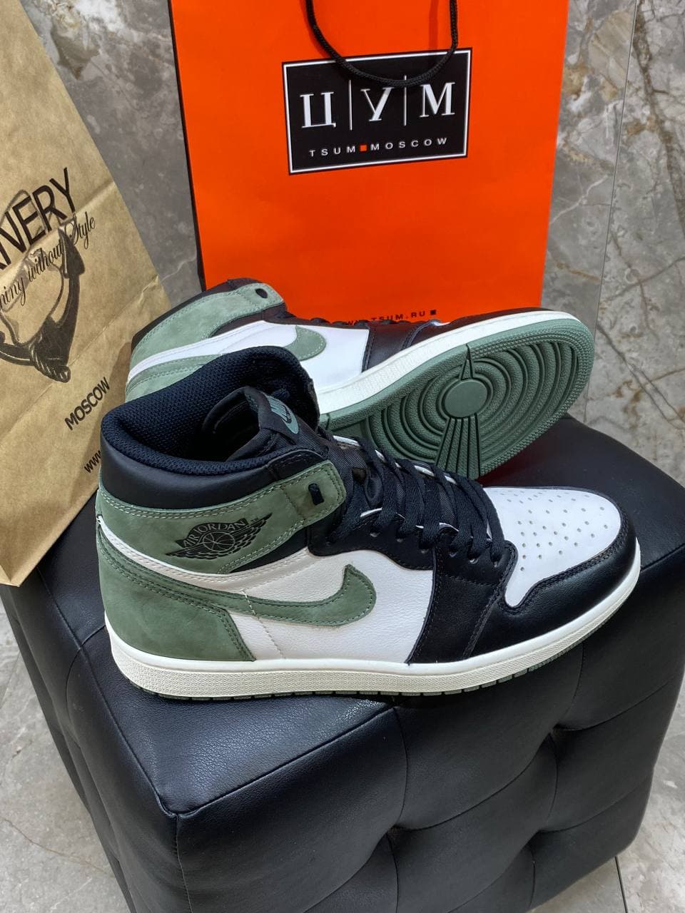 Кроссовки Jordan 1 Retro High Clay Green — фото 1