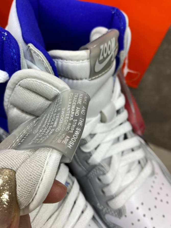 Кроссовки Jordan 1 Retro High Zoom White Racer Blue — изображение 9
