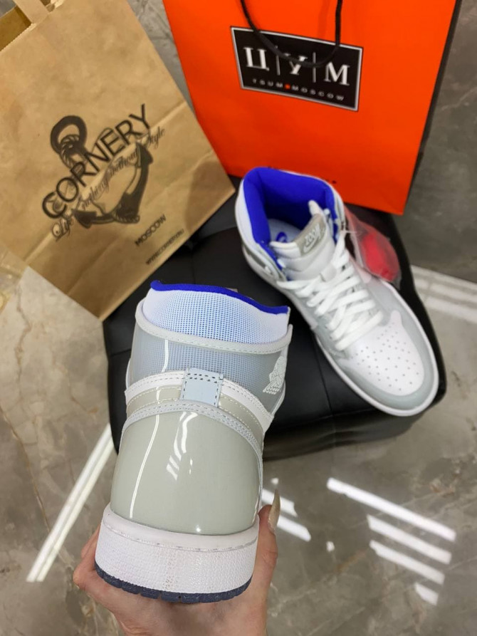 Кроссовки Jordan 1 Retro High Zoom White Racer Blue — изображение 8