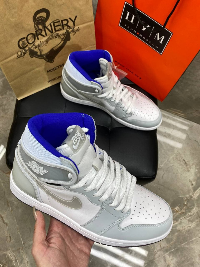 Кроссовки Jordan 1 Retro High Zoom White Racer Blue — изображение 5