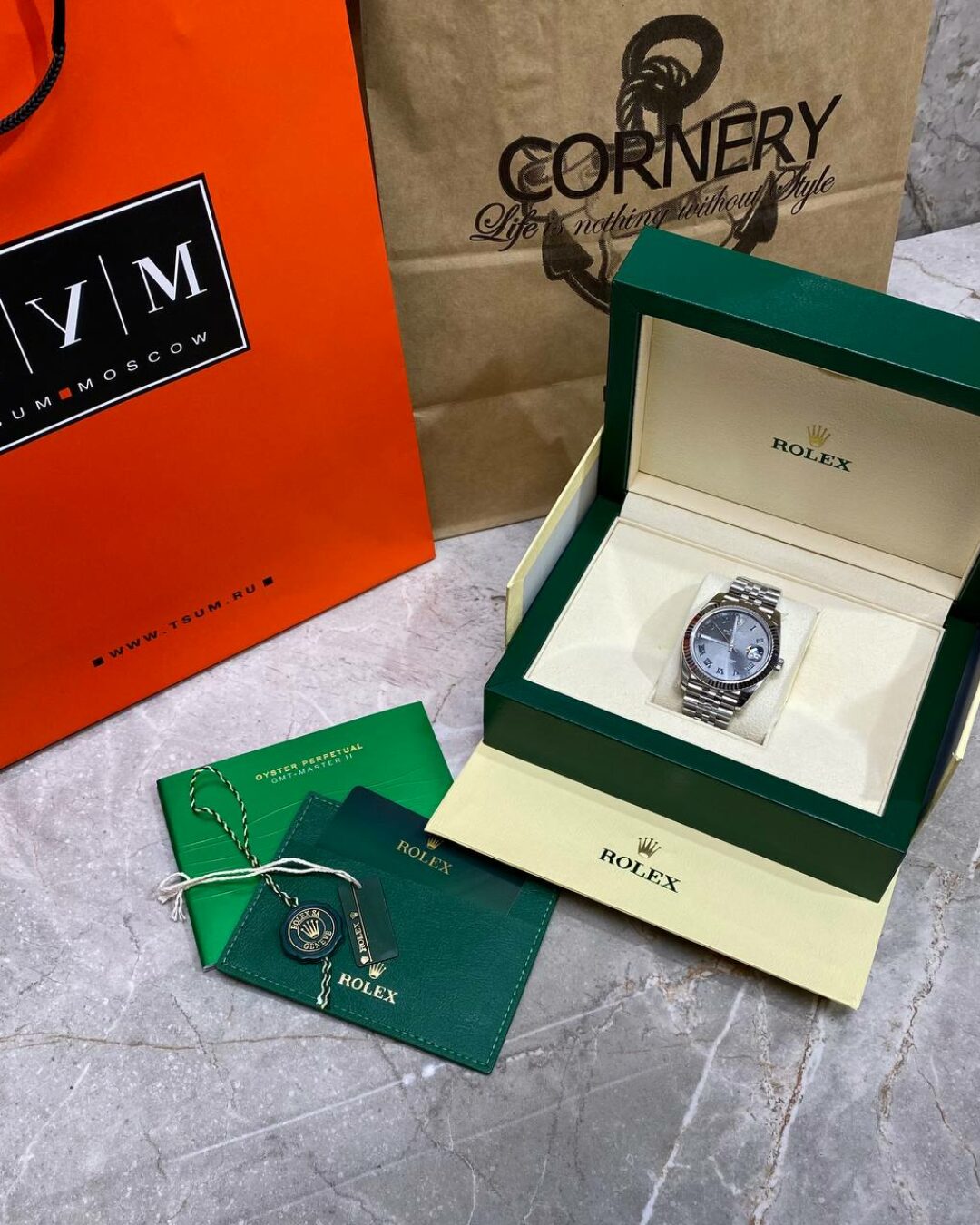 Часы Rolex DateJust Green Silver — изображение 2