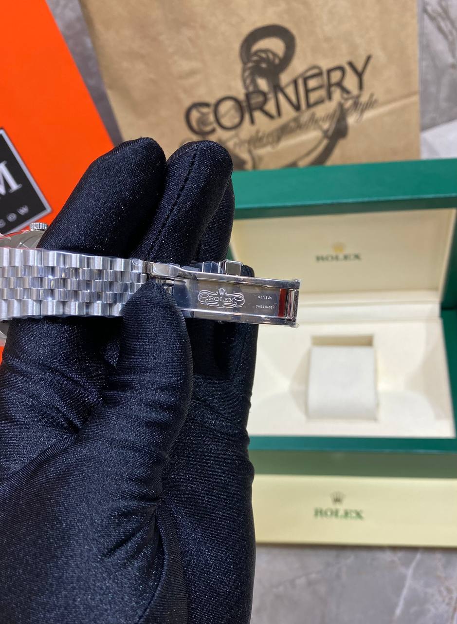 Часы Rolex DateJust Green Silver — фото 4