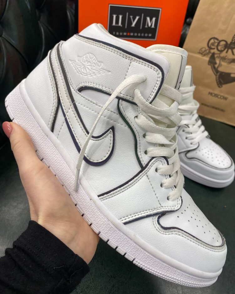 Кроссовки Air Jordan 1 Mid SE Iridescent Trim — фото 9