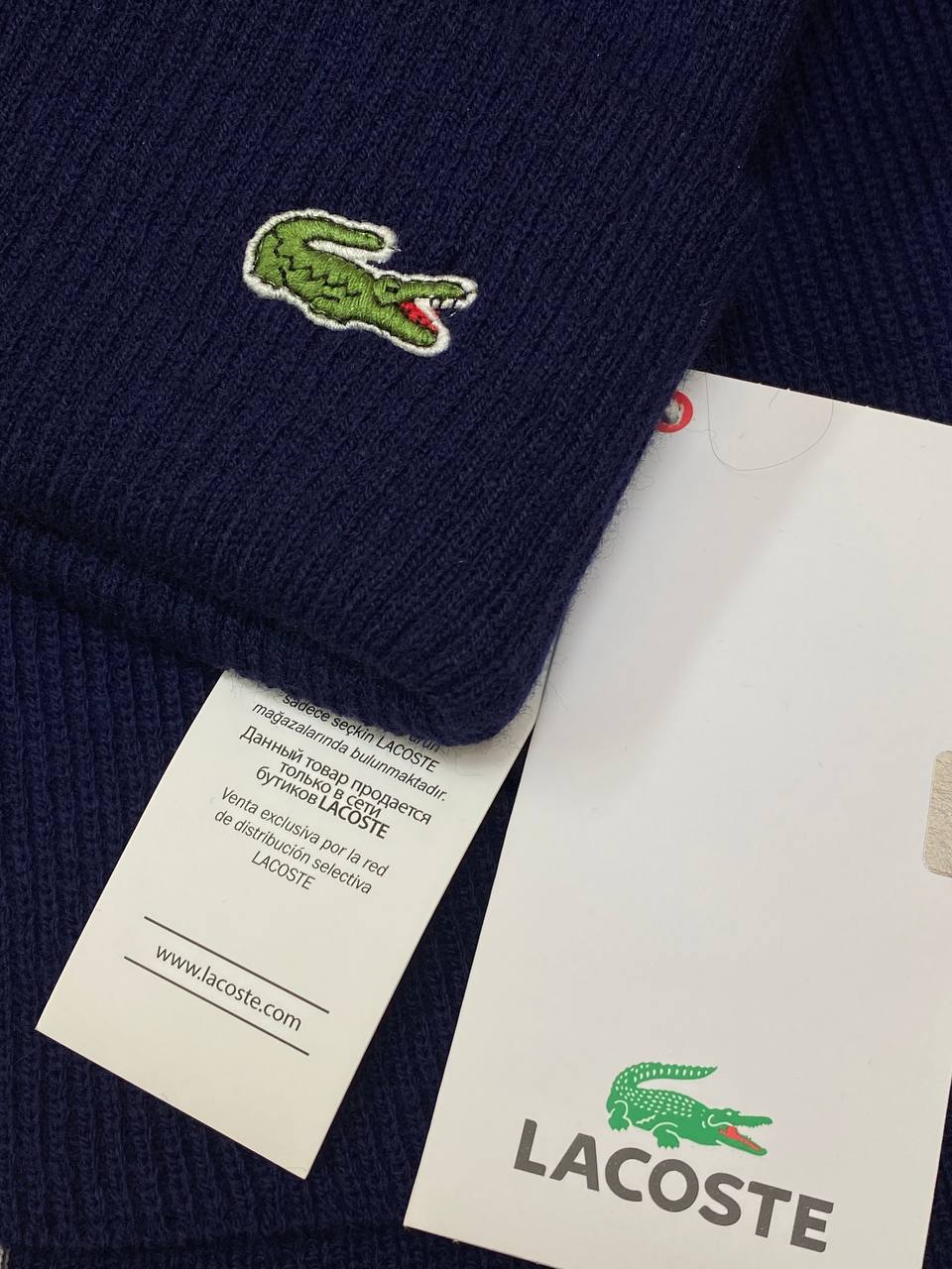 Комплект Шарф+Шапка Lacoste — фото 2