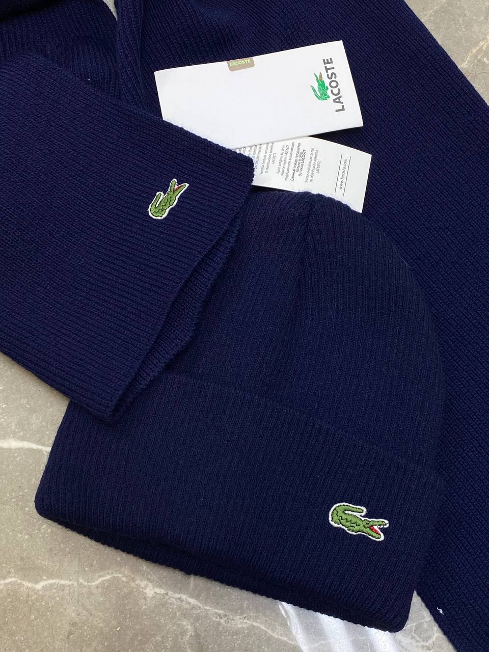 Комплект Шарф+Шапка Lacoste — фото 6