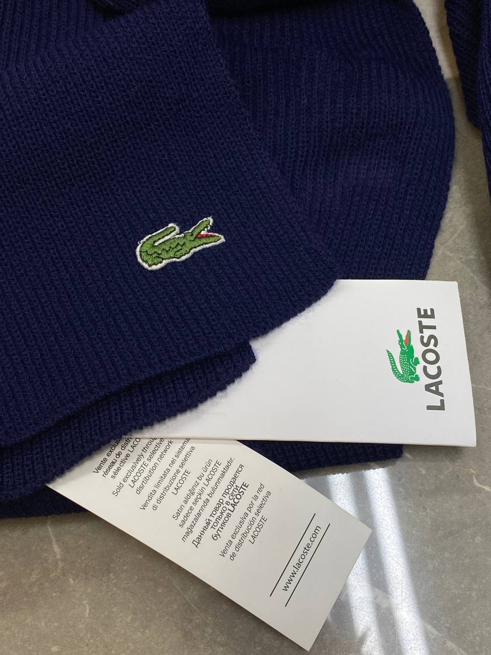 Комплект Шарф+Шапка Lacoste — фото 5