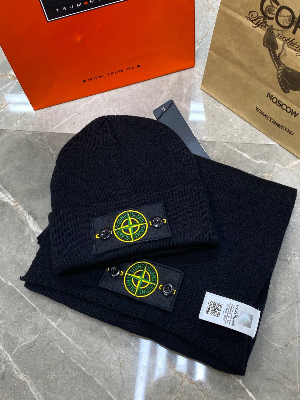 Комплект Шарф + Шапка Stone Island — фото 2