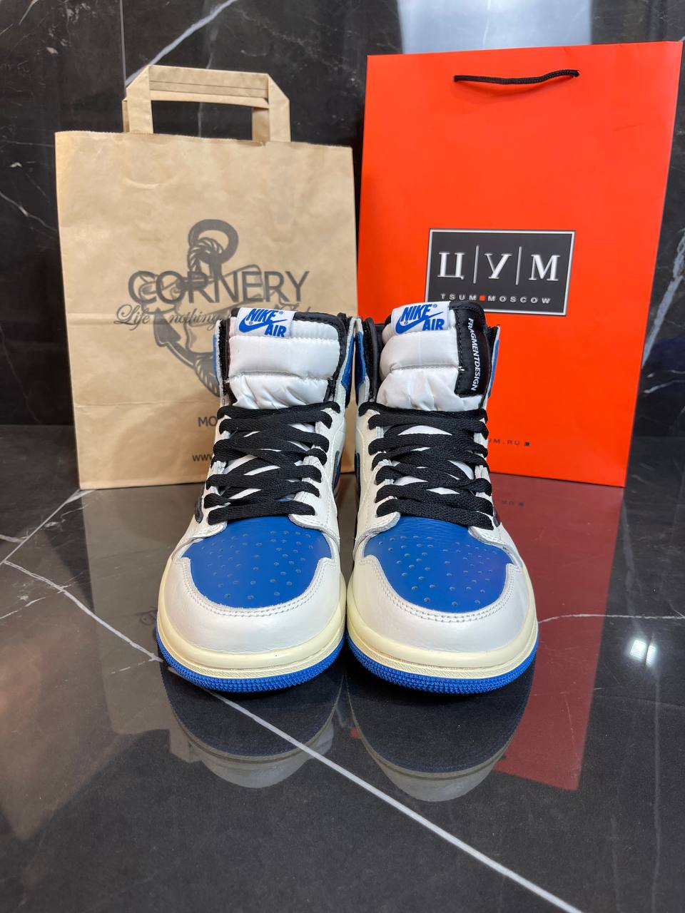 Кроссовки Fragment Design x Travis Scott x Air Jordan 1 Retro High — фото 3