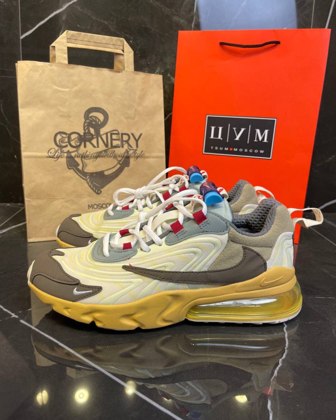 Кроссовки Nike Travis Scott x Air Max 270 React ENG Cactus Trails (дисконт) — изображение 3