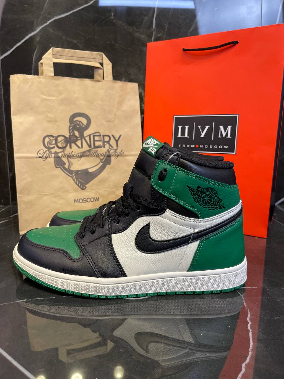 Кроссовки Jordan 1 Retro High Pine Green — фото 2