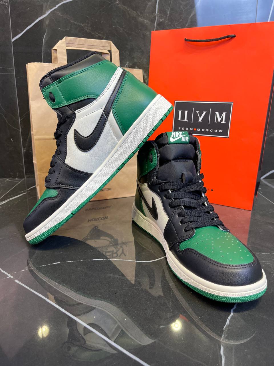 Кроссовки Jordan 1 Retro High Pine Green — фото 6