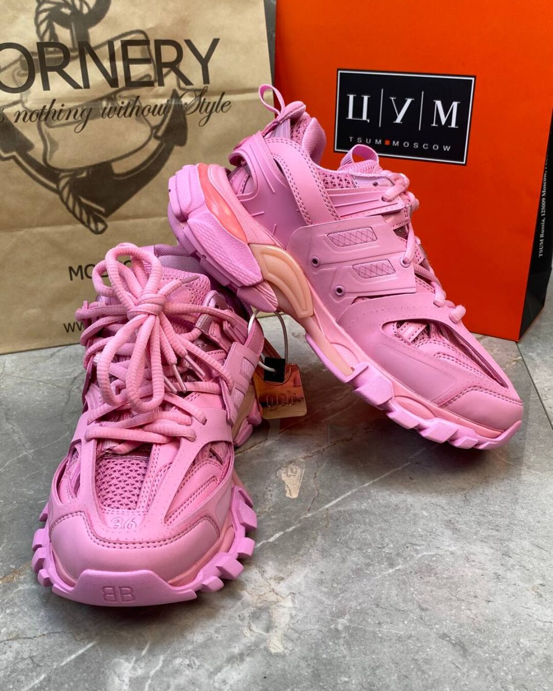 Кроссовки Balenciaga Track Trainer Pink — изображение 8