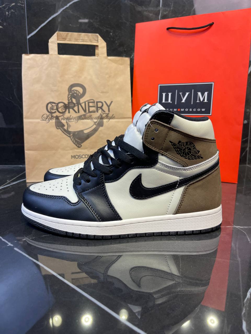 Кроссовки Jordan 1 Retro High Dark Mocha — фото 4