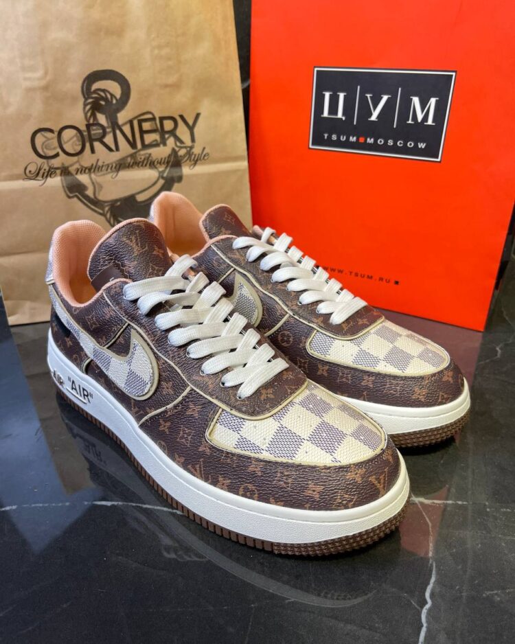 Nike Air Force 1 Low x Louis Vuitton Brown — фото 1