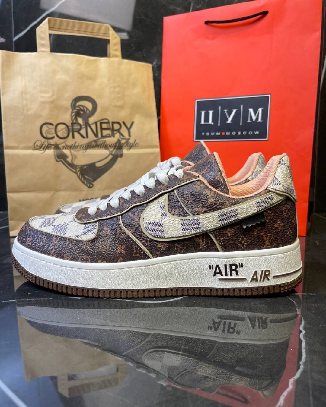 Nike Air Force 1 Low x Louis Vuitton Brown — изображение 3