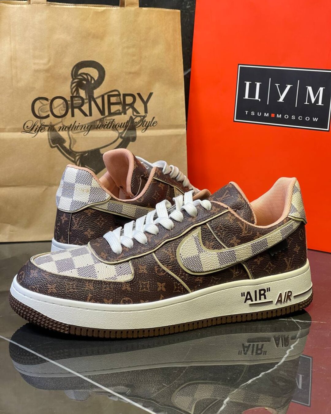 Nike Air Force 1 Low x Louis Vuitton Brown — изображение 9