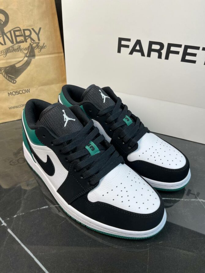Кеды Air Jordan 1 Low White/Black Mystic Green