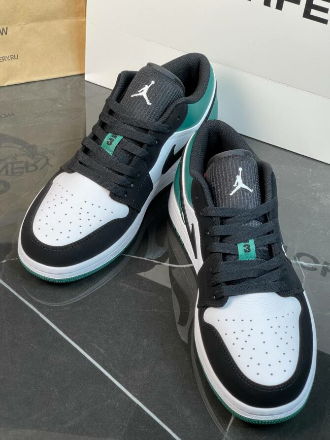 Кеды Air Jordan 1 Low White/Black Mystic Green — изображение 5