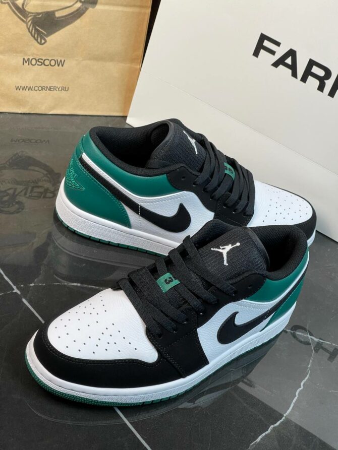 Кеды Air Jordan 1 Low White/Black Mystic Green — изображение 7