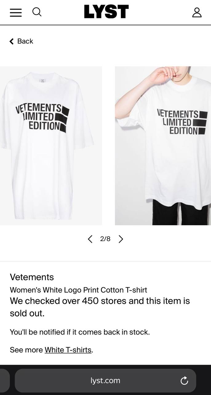 Футболка Vetements TNF Logo — фото 10