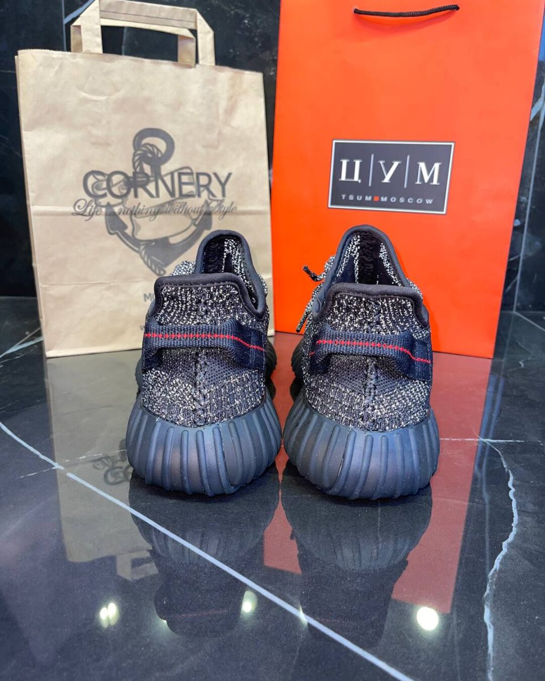 Yeezy 350 V2 Static Black Reflective — изображение 4