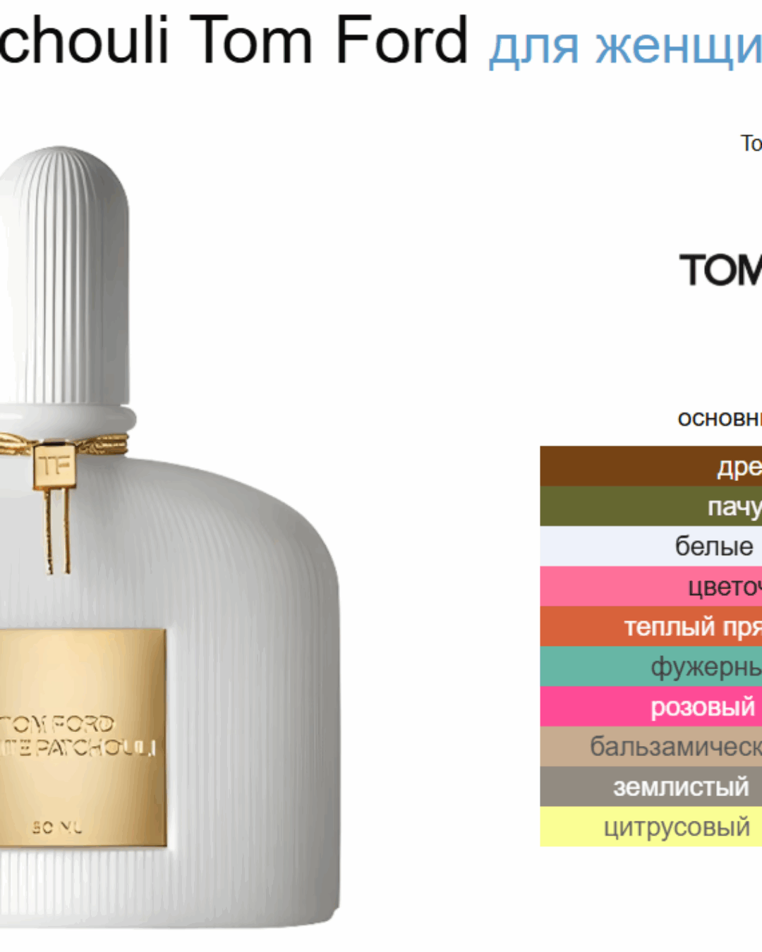 Парфюм Tom Ford White Patchouli — изображение 10