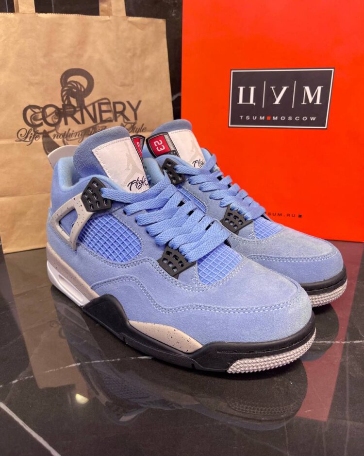 Кроссовки Nike Air Jordan 4 Retro 4 Retro University Blue — фото 1