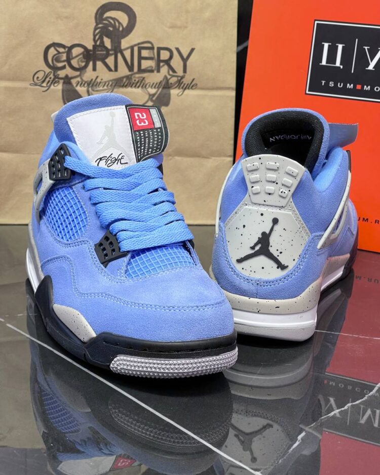 Кроссовки Nike Air Jordan 4 Retro 4 Retro University Blue — фото 7