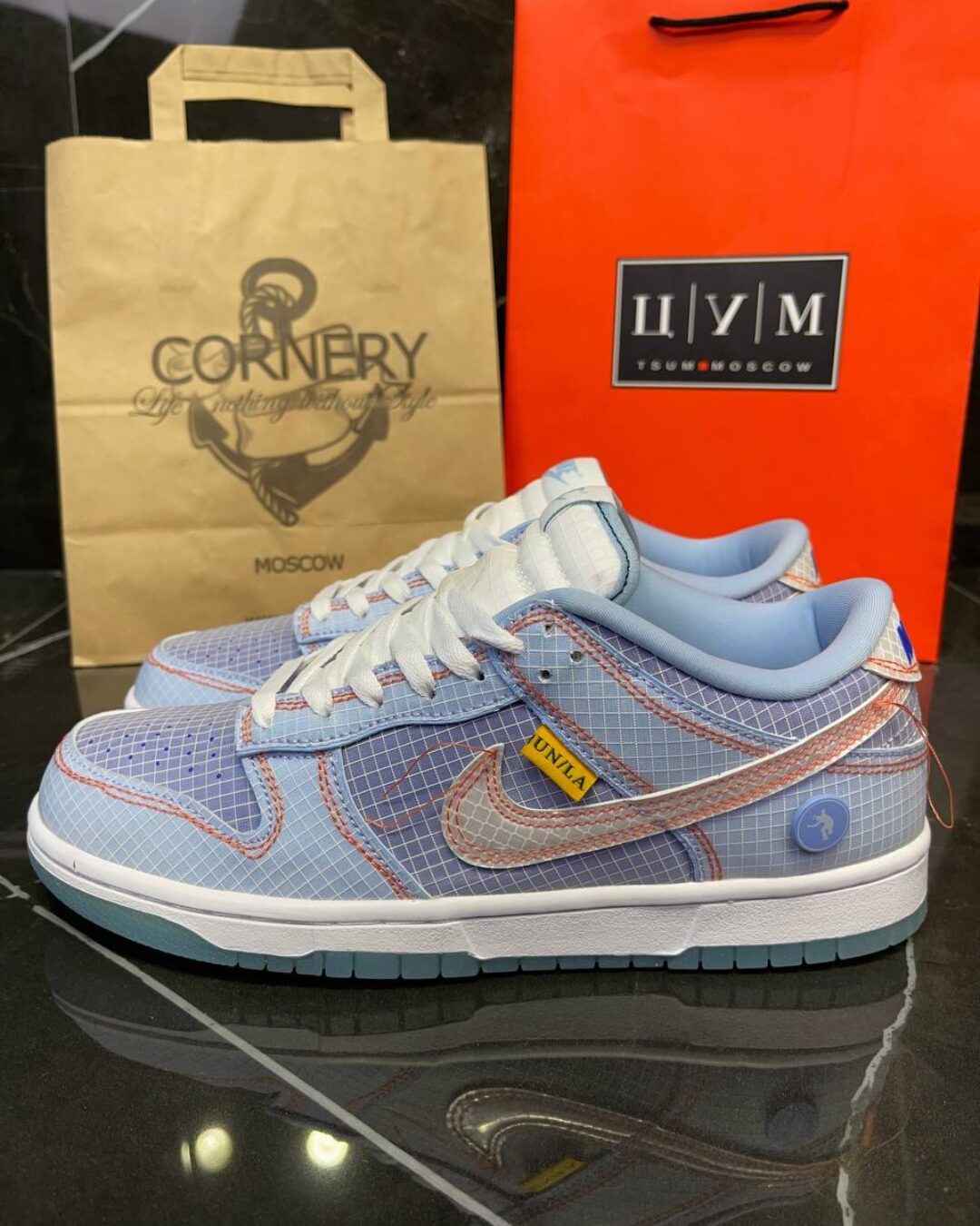 Кеды Nike Dunk Low Union Passport Pack Argon — изображение 3