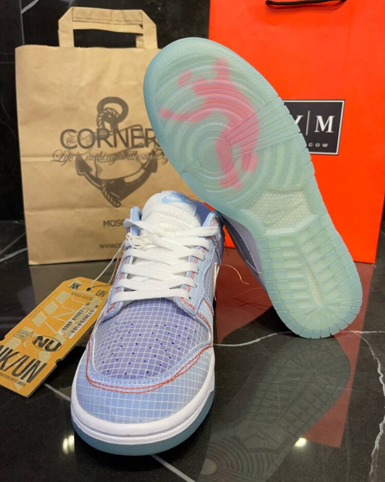 Кеды Nike Dunk Low Union Passport Pack Argon — фото 8