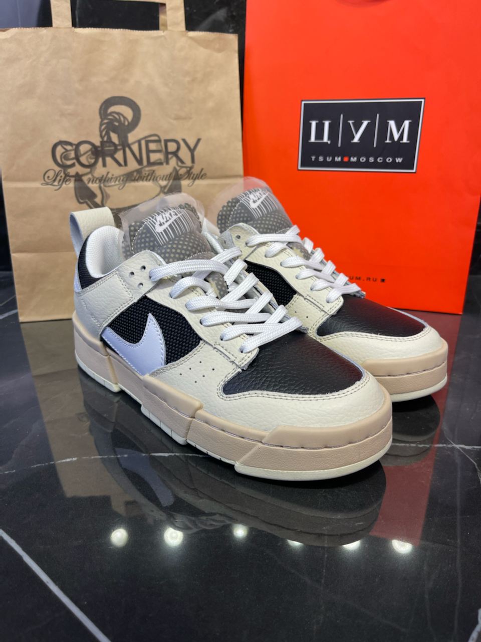 Кеды Nike Wmns Dunk Low Disrupt Ivory Black — фото 2