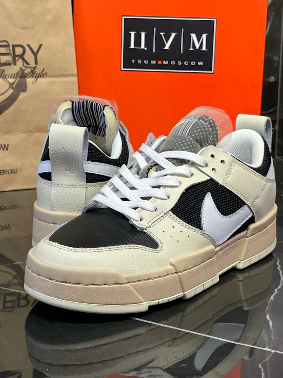 Кеды Nike Wmns Dunk Low Disrupt Ivory Black — фото 7