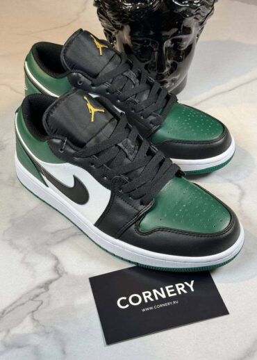 Кеды Air Jordan 1 Low Green Toe