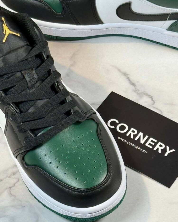 Кеды Air Jordan 1 Low Green Toe — фото 8