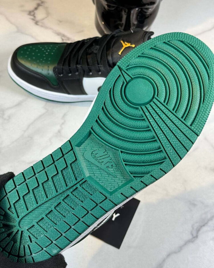 Кеды Air Jordan 1 Low Green Toe — фото 9