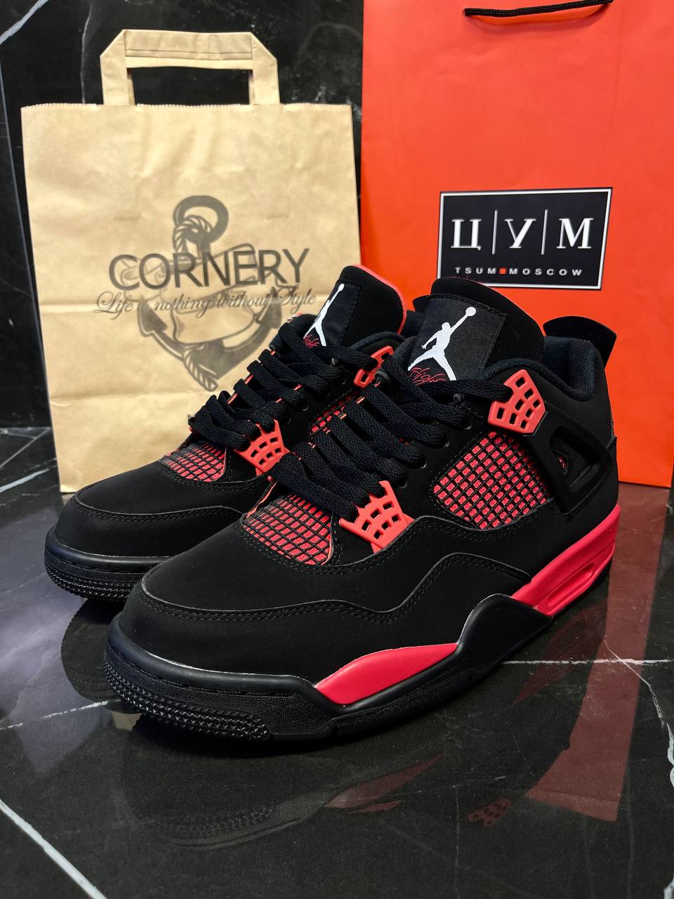 Кроссовки Jordan 4 Retro Red Thunder — фото 1