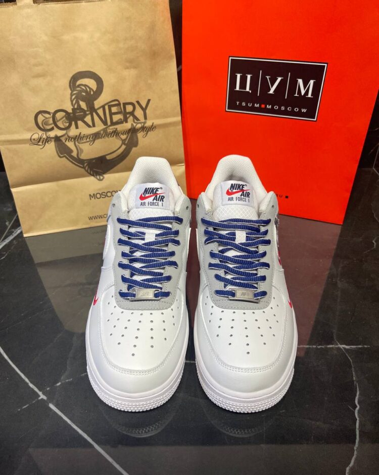Кроссовки Nike Air Force 1 White Script Swoosh — фото 4